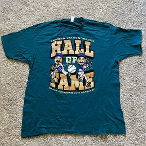 Arizona Diamondbacks HoF 2024 Luis Gonzalez & Randy Johnson T Shirt Size XL